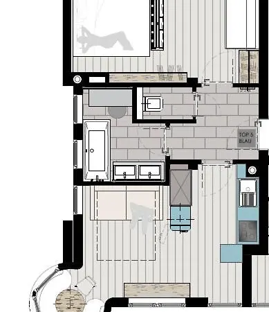 شقة Dahuam In Mit Balkoniterrasse